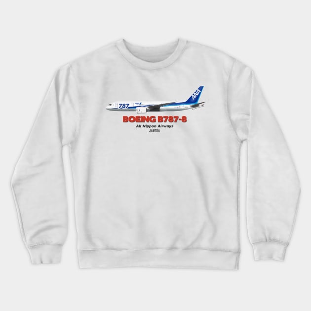 Boeing B787-8 - All Nippon Airways Crewneck Sweatshirt by TheArtofFlying